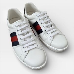 Gucci Men’s Ace Sneakers - White and Blue - US 7 M